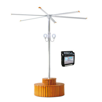 Потолочный вентилятор KCoolVent HB-A2500 HVLS промышленный большой для большого космоса, мотора коробки передач 0.75kW, лопаток вентилятора алюминиевого сплава