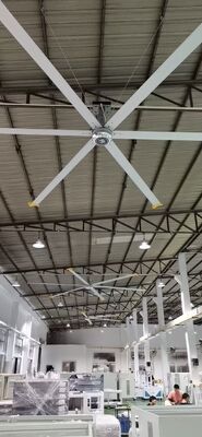 Потолочный вентилятор KCoolVent HB-A2500 HVLS промышленный большой для большого космоса, мотора коробки передач 0.75kW, лопаток вентилятора алюминиевого сплава